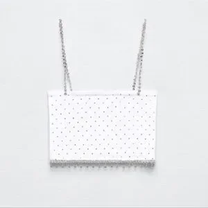 Zara Seamless Rhinestone Crop Top